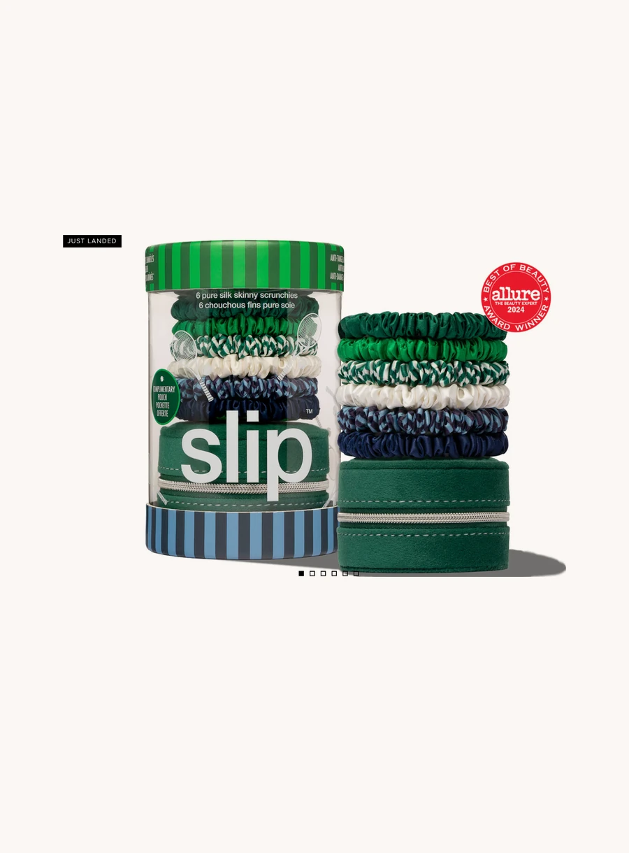 Skinny Silk Scrunchies + Pouch Set