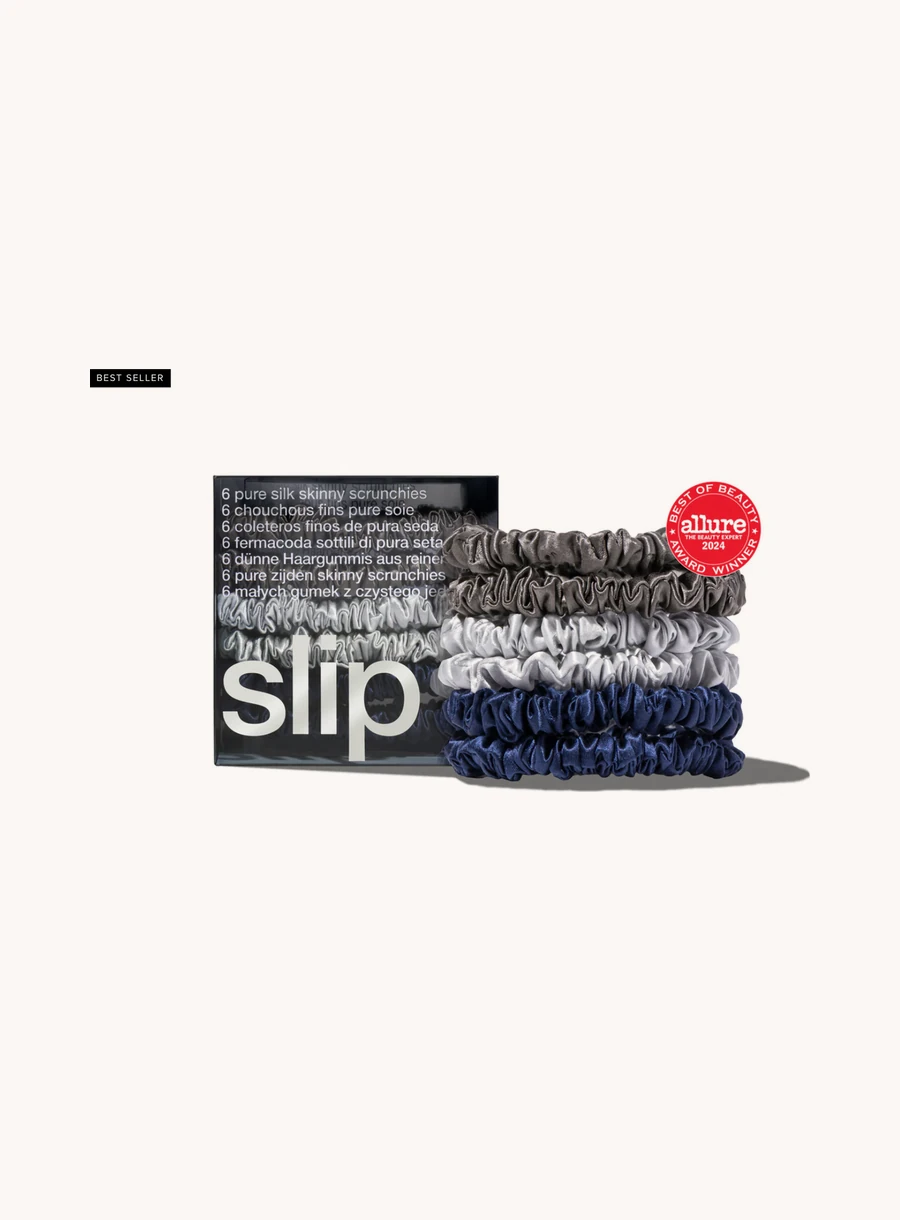 Skinny Silk Scrunchies — 6 Pack